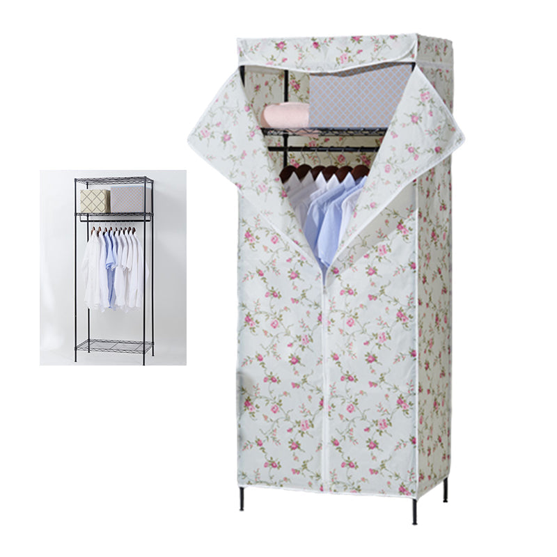 Hedendaagse stijl garderobe metaal verstelbare planken garderobe kast