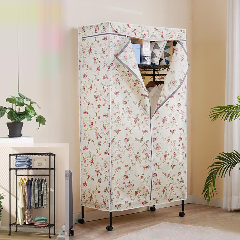 Hedendaagse stijl garderobe metaal verstelbare planken garderobe kast