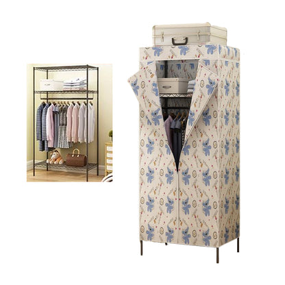 Hedendaagse stijl garderobe metaal verstelbare planken garderobe kast