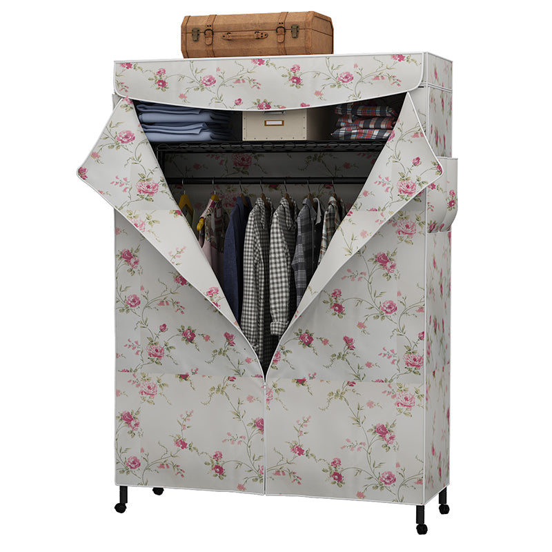 Hedendaagse stijl garderobe metaal verstelbare planken garderobe kast