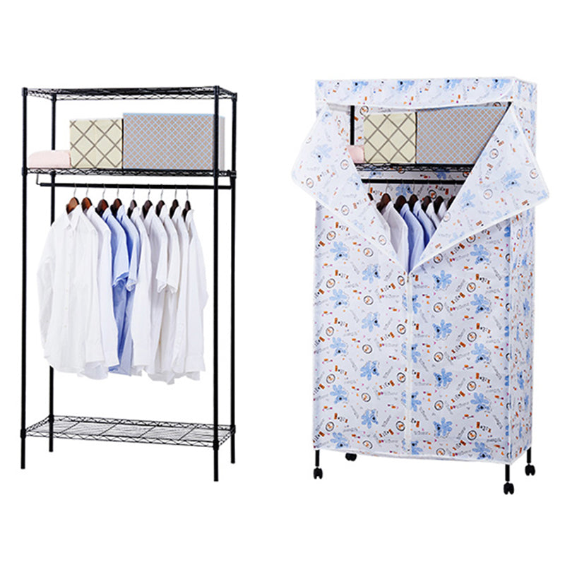 Hedendaagse stijl garderobe metaal verstelbare planken garderobe kast