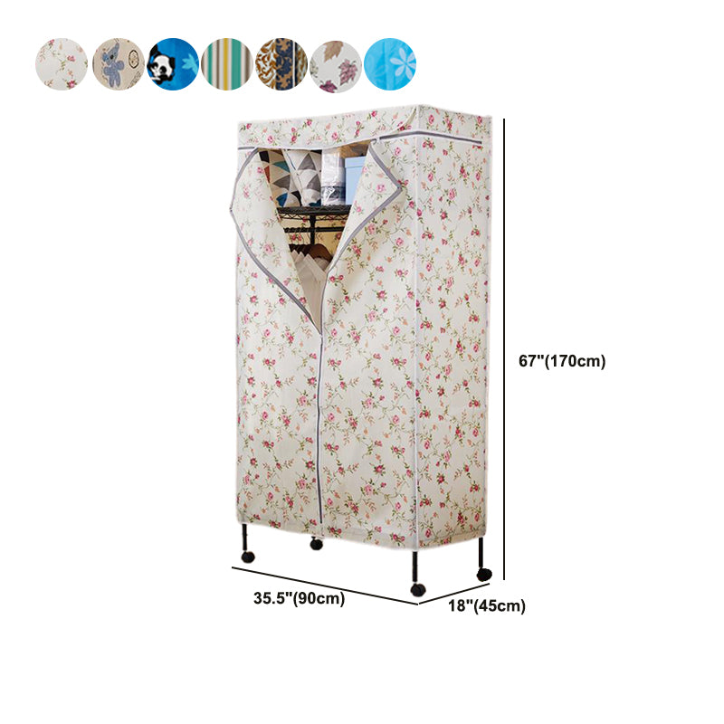 Hedendaagse stijl garderobe metaal verstelbare planken garderobe kast