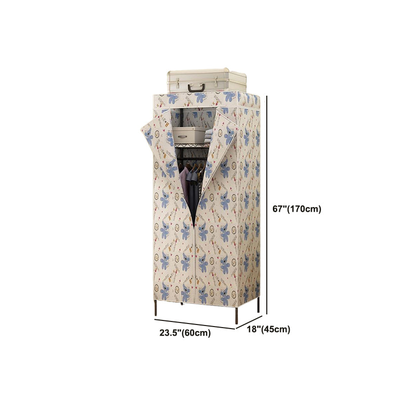 Hedendaagse stijl garderobe metaal verstelbare planken garderobe kast