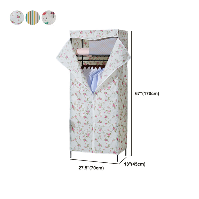 Hedendaagse stijl garderobe metaal verstelbare planken garderobe kast