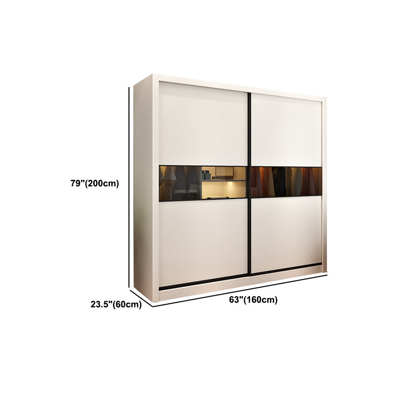 Weiße technische Holzgarderobe Kabinett zeitgenössischer Kleiderschrankschrank