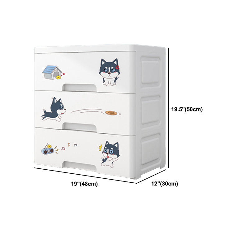 Eigentijdse garderobe witte kleur plastic garderobe kast met laden