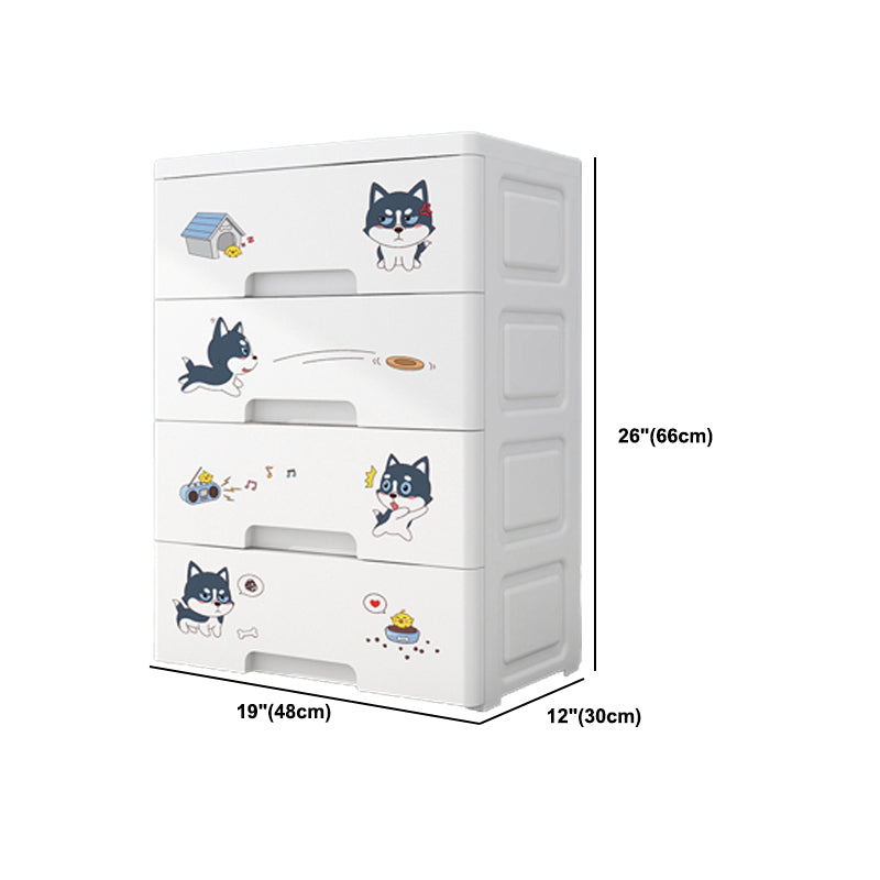 Eigentijdse garderobe witte kleur plastic garderobe kast met laden