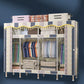 Contemporary Style Wardrobe Metal 1 Door Wardrobe Closet With Shelves