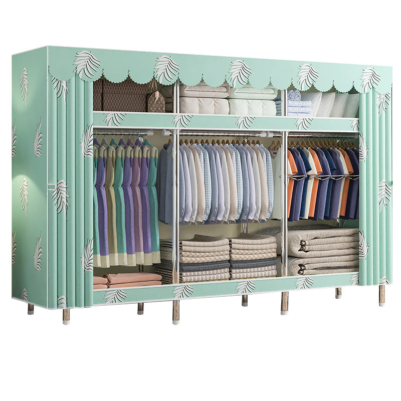 Contemporary Style Wardrobe Metal 1 Door Wardrobe Closet With Shelves