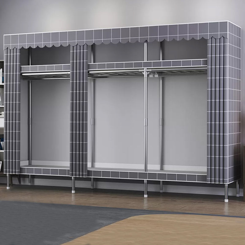 Armadio in metallo del guardaroba in stile moderno con asta di abbigliamento