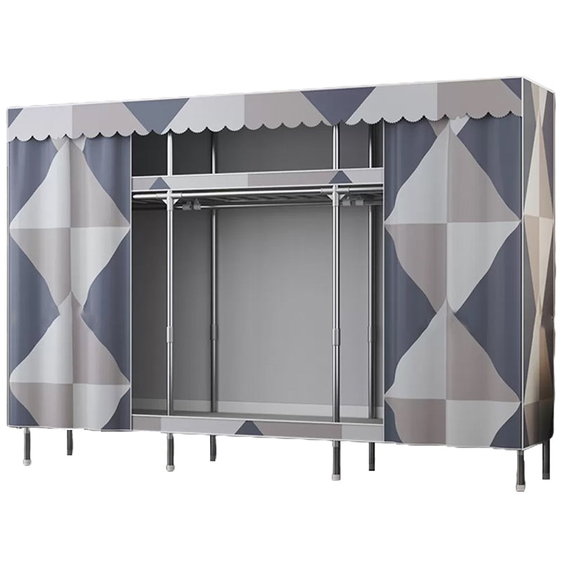 Armadio in metallo del guardaroba in stile moderno con asta di abbigliamento