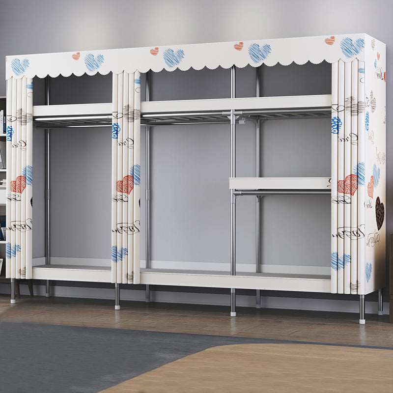 Armadio in metallo del guardaroba in stile moderno con asta di abbigliamento