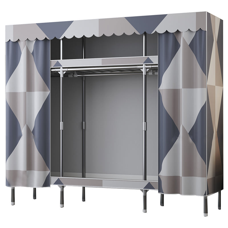 Armadio in metallo del guardaroba in stile moderno con asta di abbigliamento