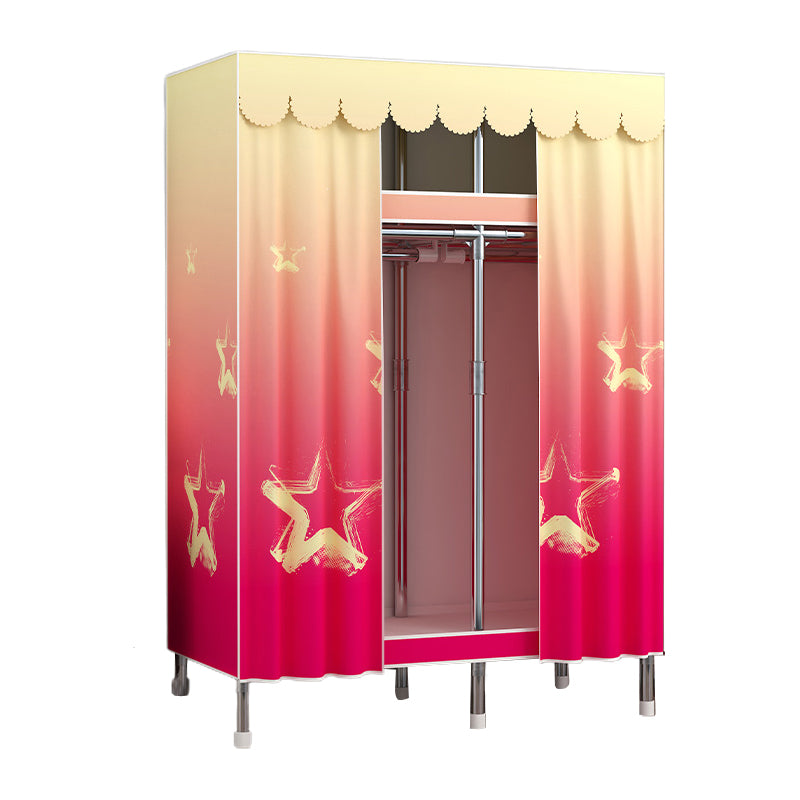 Modern Style Wardrobe Metal 1-Door Wardrobe Closet for Bedroom Clearhalo 'Armoires & Wardrobes' 'armoires_wardrobes' 'Bedroom Furniture' 'furn' 'furn_armoires_wardrobes' 'Furniture' 5742871