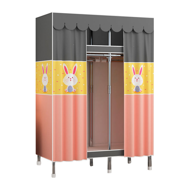 Modern Style Wardrobe Metal 1-Door Wardrobe Closet for Bedroom Clearhalo 'Armoires & Wardrobes' 'armoires_wardrobes' 'Bedroom Furniture' 'furn' 'furn_armoires_wardrobes' 'Furniture' 5742873