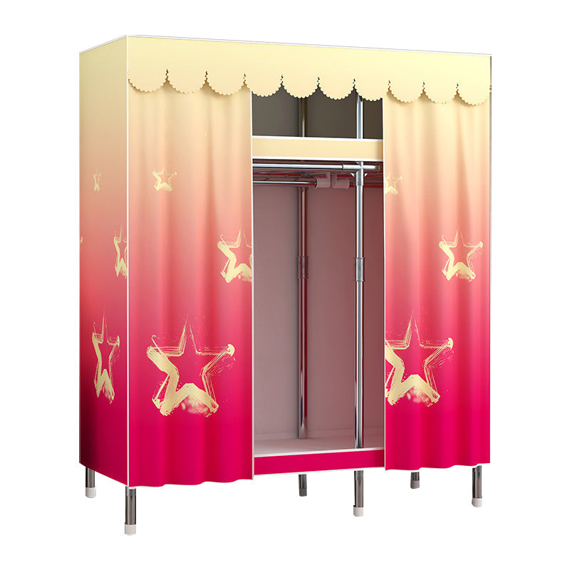 Modern Style Wardrobe Metal 1-Door Wardrobe Closet for Bedroom