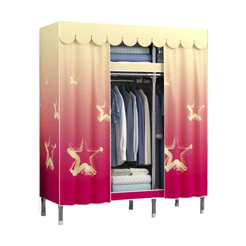 Modern Style Wardrobe Metal 1-Door Wardrobe Closet for Bedroom Clearhalo 'Armoires & Wardrobes' 'armoires_wardrobes' 'Bedroom Furniture' 'furn' 'furn_armoires_wardrobes' 'Furniture' 5742878