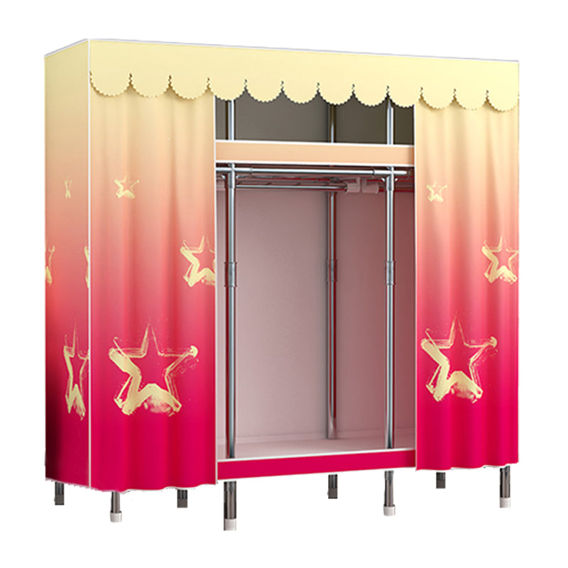 Modern Style Wardrobe Metal 1-Door Wardrobe Closet for Bedroom Clearhalo 'Armoires & Wardrobes' 'armoires_wardrobes' 'Bedroom Furniture' 'furn' 'furn_armoires_wardrobes' 'Furniture' 5742883