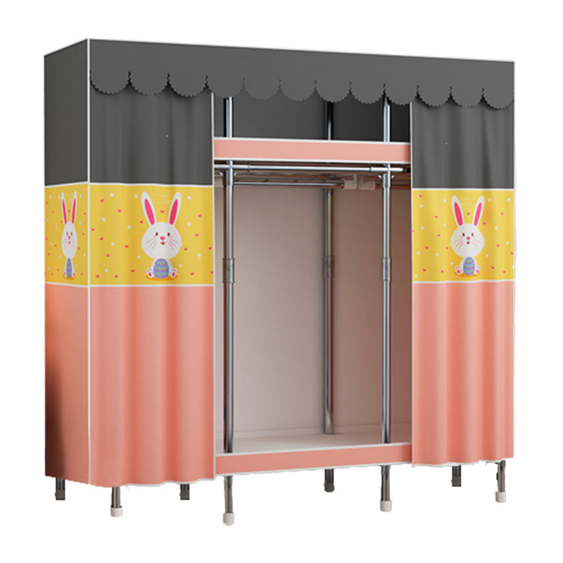 Modern Style Wardrobe Metal 1-Door Wardrobe Closet for Bedroom Clearhalo 'Armoires & Wardrobes' 'armoires_wardrobes' 'Bedroom Furniture' 'furn' 'furn_armoires_wardrobes' 'Furniture' 5742885