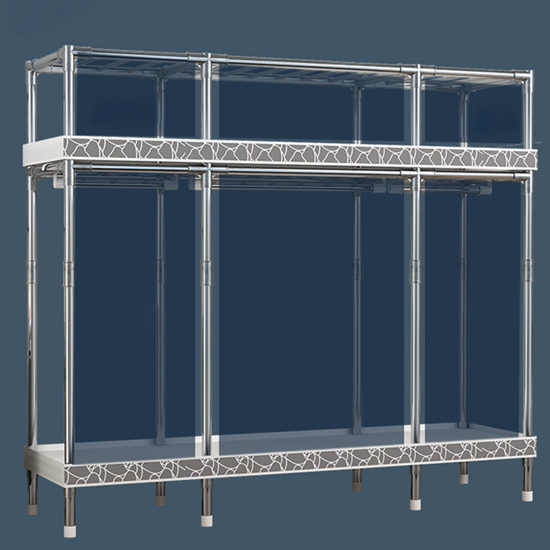 Modern Style Wardrobe Metal 1-Door Wardrobe Closet for Bedroom Clearhalo 'Armoires & Wardrobes' 'armoires_wardrobes' 'Bedroom Furniture' 'furn' 'furn_armoires_wardrobes' 'Furniture' 5742886
