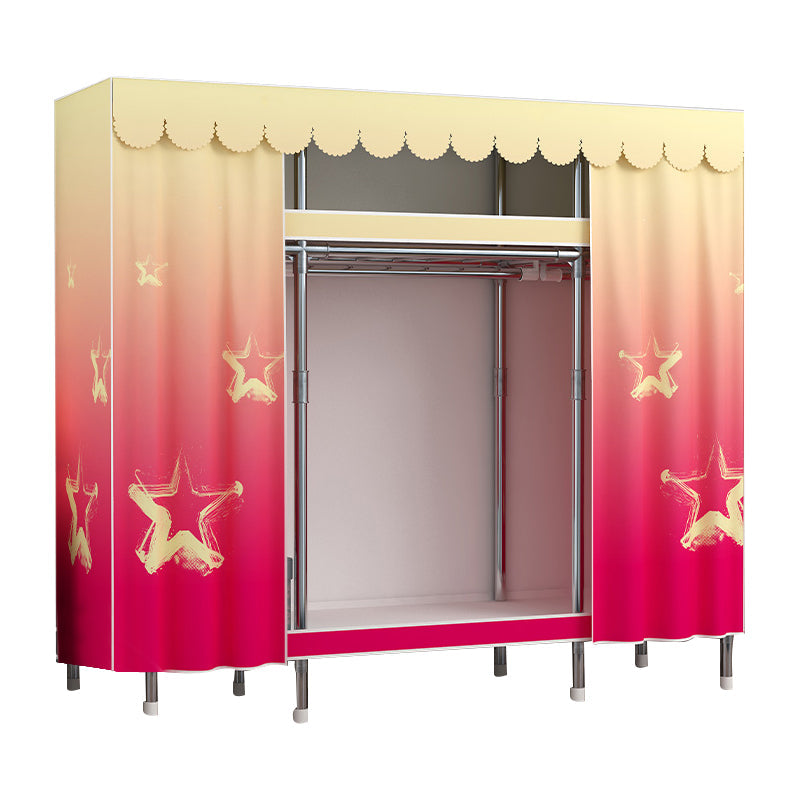 Modern Style Wardrobe Metal 1-Door Wardrobe Closet for Bedroom Clearhalo 'Armoires & Wardrobes' 'armoires_wardrobes' 'Bedroom Furniture' 'furn' 'furn_armoires_wardrobes' 'Furniture' 5742889