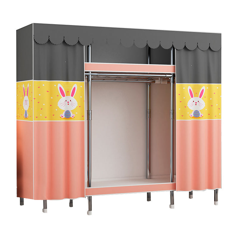 Modern Style Wardrobe Metal 1-Door Wardrobe Closet for Bedroom Clearhalo 'Armoires & Wardrobes' 'armoires_wardrobes' 'Bedroom Furniture' 'furn' 'furn_armoires_wardrobes' 'Furniture' 5742891