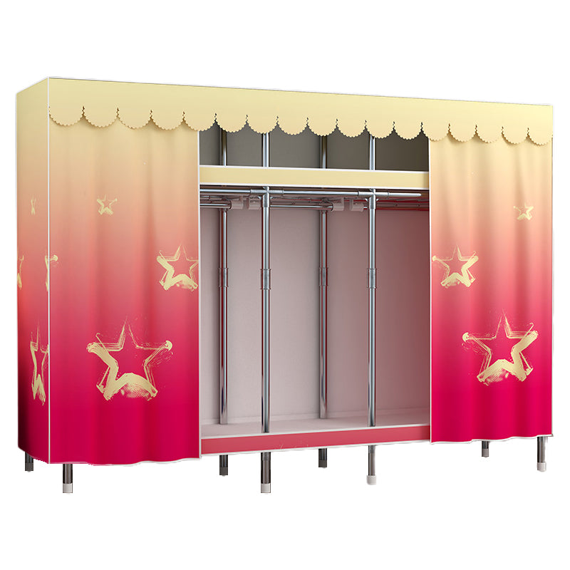 Modern Style Wardrobe Metal 1-Door Wardrobe Closet for Bedroom Clearhalo 'Armoires & Wardrobes' 'armoires_wardrobes' 'Bedroom Furniture' 'furn' 'furn_armoires_wardrobes' 'Furniture' 5742895