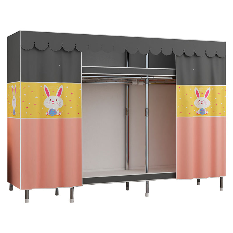 Modern Style Wardrobe Metal 1-Door Wardrobe Closet for Bedroom Clearhalo 'Armoires & Wardrobes' 'armoires_wardrobes' 'Bedroom Furniture' 'furn' 'furn_armoires_wardrobes' 'Furniture' 5742896