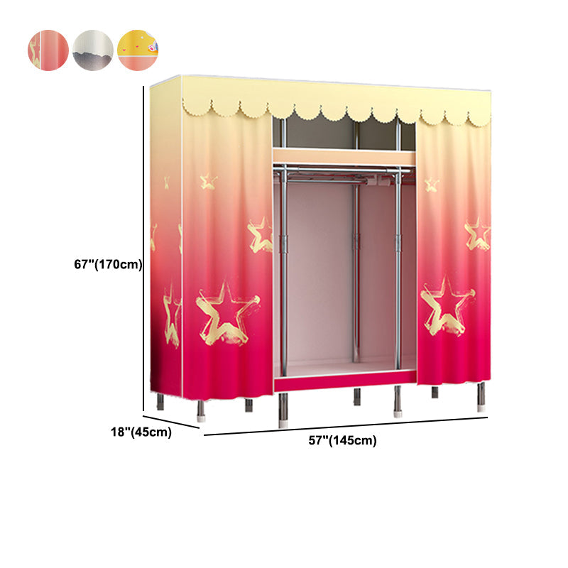 Modern Style Wardrobe Metal 1-Door Wardrobe Closet for Bedroom Clearhalo 'Armoires & Wardrobes' 'armoires_wardrobes' 'Bedroom Furniture' 'furn' 'furn_armoires_wardrobes' 'Furniture' 5742900