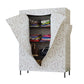 Modern Style Non-Hanging Armoire 4-Shelf Metal Wardrobe Closet