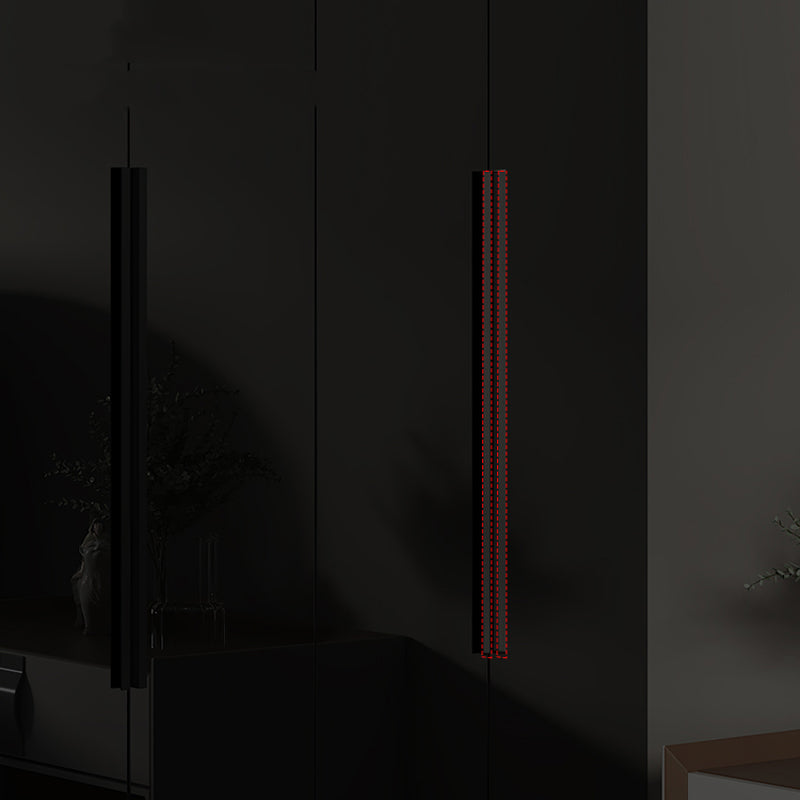 Armadio di vetro in stile moderno armadio a colori nero per camera da letto