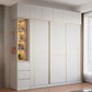 Armario de madera de estilo moderno Color blanco de madera suave armario de cajón cerrado