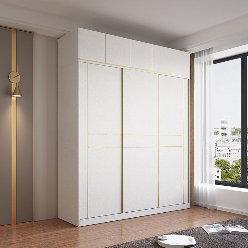 Armario de madera de estilo moderno Color blanco de madera suave armario de cajón cerrado