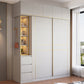 Armario de madera de estilo moderno Color blanco de madera suave armario de cajón cerrado