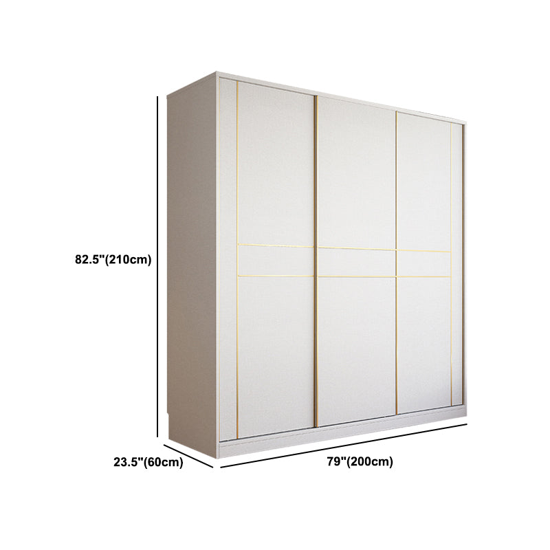 Armario de madera de estilo moderno Color blanco de madera suave armario de cajón cerrado