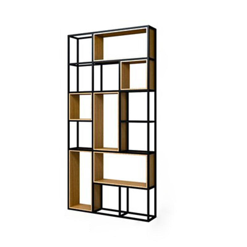 Modern Office Open Shelf Natural 11.81" W Engineered Wood Bookshelf 47.2"L x 11.8"W x 94.5"H Clearhalo 'Bookcases' 'furn' 'furn_bookcases' 'Furniture' 'Office Furniture' 5743101