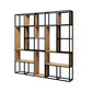Modern Office Open Shelf Natural 11.81" W Engineered Wood Bookshelf 78.7"L x 11.8"W x 78.7"H Clearhalo 'Bookcases' 'furn' 'furn_bookcases' 'Furniture' 'Office Furniture' 5743108