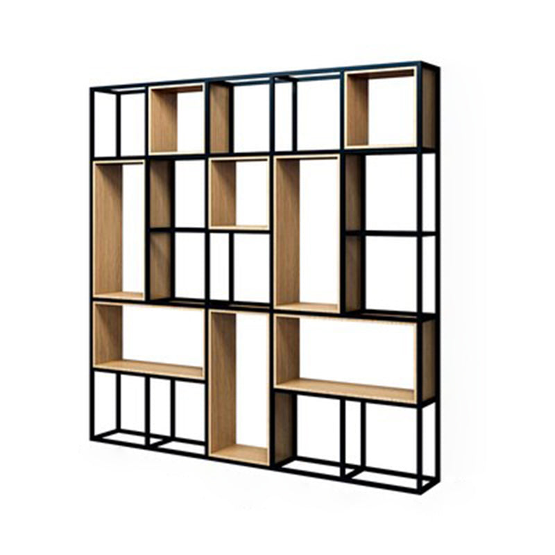 Modern Office Open Shelf Natural 11.81" W Engineered Wood Bookshelf 78.7"L x 11.8"W x 78.7"H Clearhalo 'Bookcases' 'furn' 'furn_bookcases' 'Furniture' 'Office Furniture' 5743108