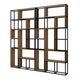 Modern Office Open Shelf Natural 11.81" W Engineered Wood Bookshelf 94.5"L x 12"W x 94.5"H Clearhalo 'Bookcases' 'furn' 'furn_bookcases' 'Furniture' 'Office Furniture' 5743113