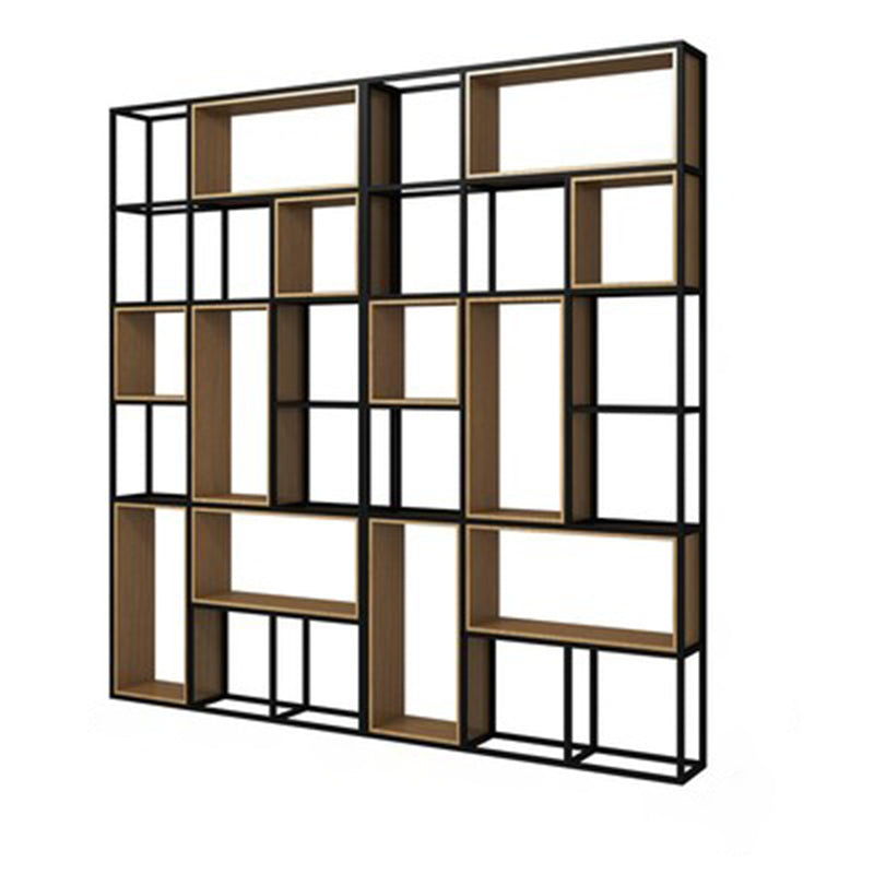 Modern Office Open Shelf Natural 11.81" W Engineered Wood Bookshelf 94.5"L x 12"W x 94.5"H Clearhalo 'Bookcases' 'furn' 'furn_bookcases' 'Furniture' 'Office Furniture' 5743113