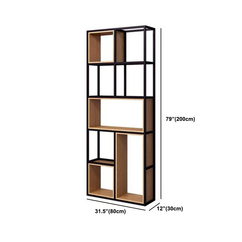 Modern Office Open Shelf Natural 11.81" W Engineered Wood Bookshelf Clearhalo 'Bookcases' 'furn' 'furn_bookcases' 'Furniture' 'Office Furniture' 5743114