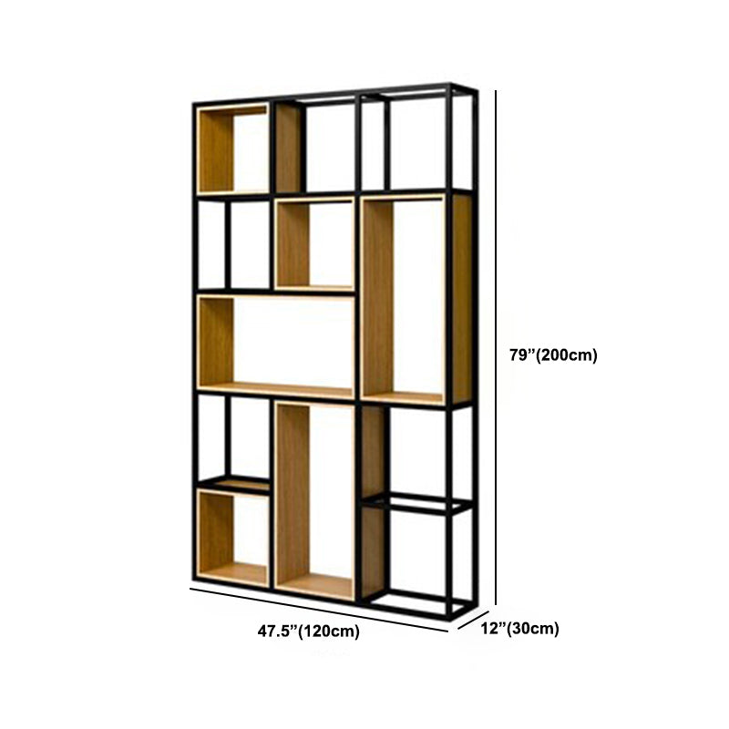 Modern Office Open Shelf Natural 11.81" W Engineered Wood Bookshelf Clearhalo 'Bookcases' 'furn' 'furn_bookcases' 'Furniture' 'Office Furniture' 5743115