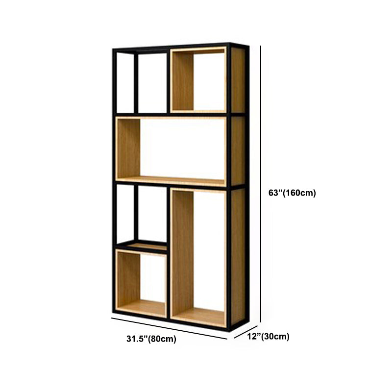 Modern Office Open Shelf Natural 11.81" W Engineered Wood Bookshelf Clearhalo 'Bookcases' 'furn' 'furn_bookcases' 'Furniture' 'Office Furniture' 5743123