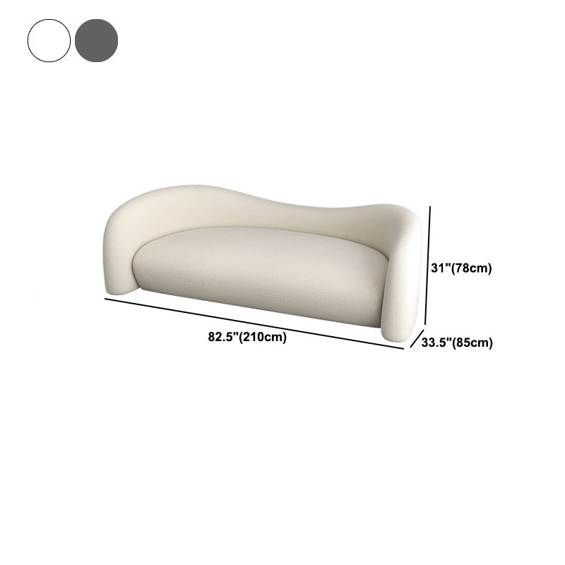 Modernes einfaches gekrümchtes Sofa 30,7 "hoher Sitzzimmer mit abgeschrägten Arm
