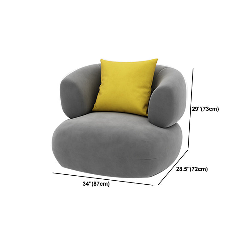 Modernes einfaches gekrümchtes Sofa 30,7 "hoher Sitzzimmer mit abgeschrägten Arm