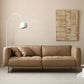 Tufted Modern Faux Leather Sofa Tuxedo Arm Cushions Sofa - 31.5" H