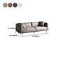 Tufted Modern Faux Leather Sofa Tuxedo Arm Cushions Sofa - 31.5" H