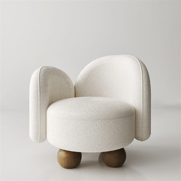 Modern Simple Wool Sofa 2/3-Seater Sloped Arm Sofa with Pillows