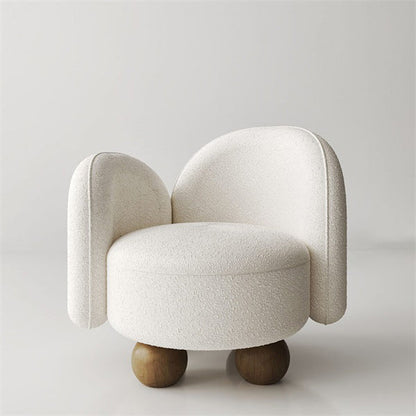 Modern Simple Wool Sofa 2/3-Seater Sloped Arm Sofa with Pillows