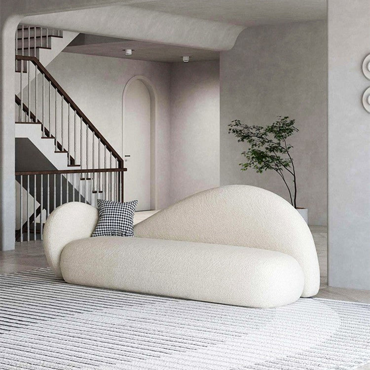 31,49 "divano curvo largo in lana bianco divano a braccio di smoking contemporaneo